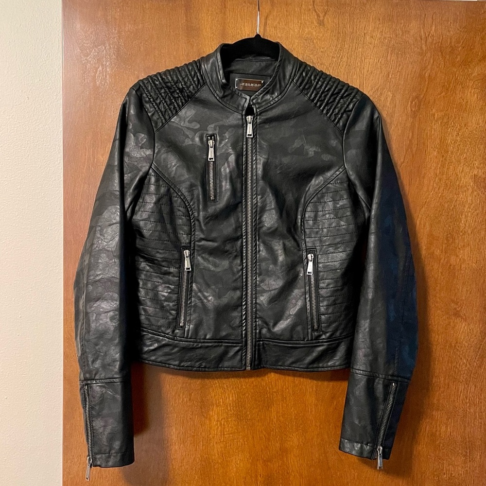 Jou Jou Faux Leather Moto Jacket